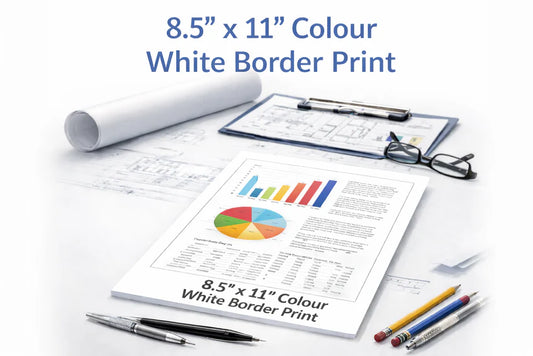 8.5X11 Colour (White border)